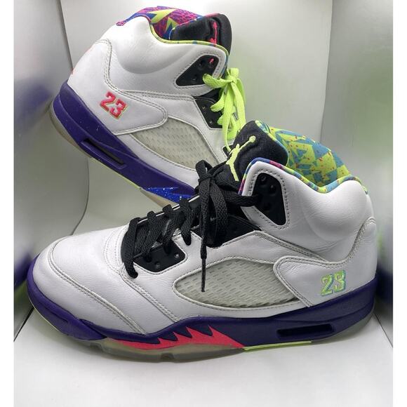 Air Jordan Mens Size 9 White Purple Alternate Bel-Air 2020 Retro 23 90s Kicks - Picture 4 of 9